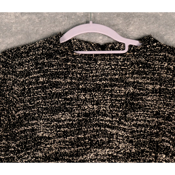 Chaps Nubby Sweater Dress Women 10 Knit Heather Black Cozy Autumncore Soft Girl - Picture 2 of 11